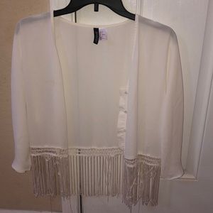 short white cardigan